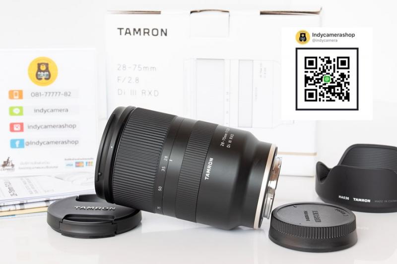 ขาย Tamron 28-75mm f2.8 DI III RXD For Sony FE สภาพสวย ใหม่ใช้งานน้อย มีประกันศูนย์อีกยาว ๆ ถึง 07-2021